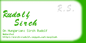 rudolf sirch business card